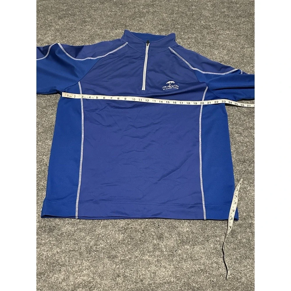Footjoy Mens 1/4 Zip Pullover Blue Lightweight Legacy Club At Alaqua Lakes
